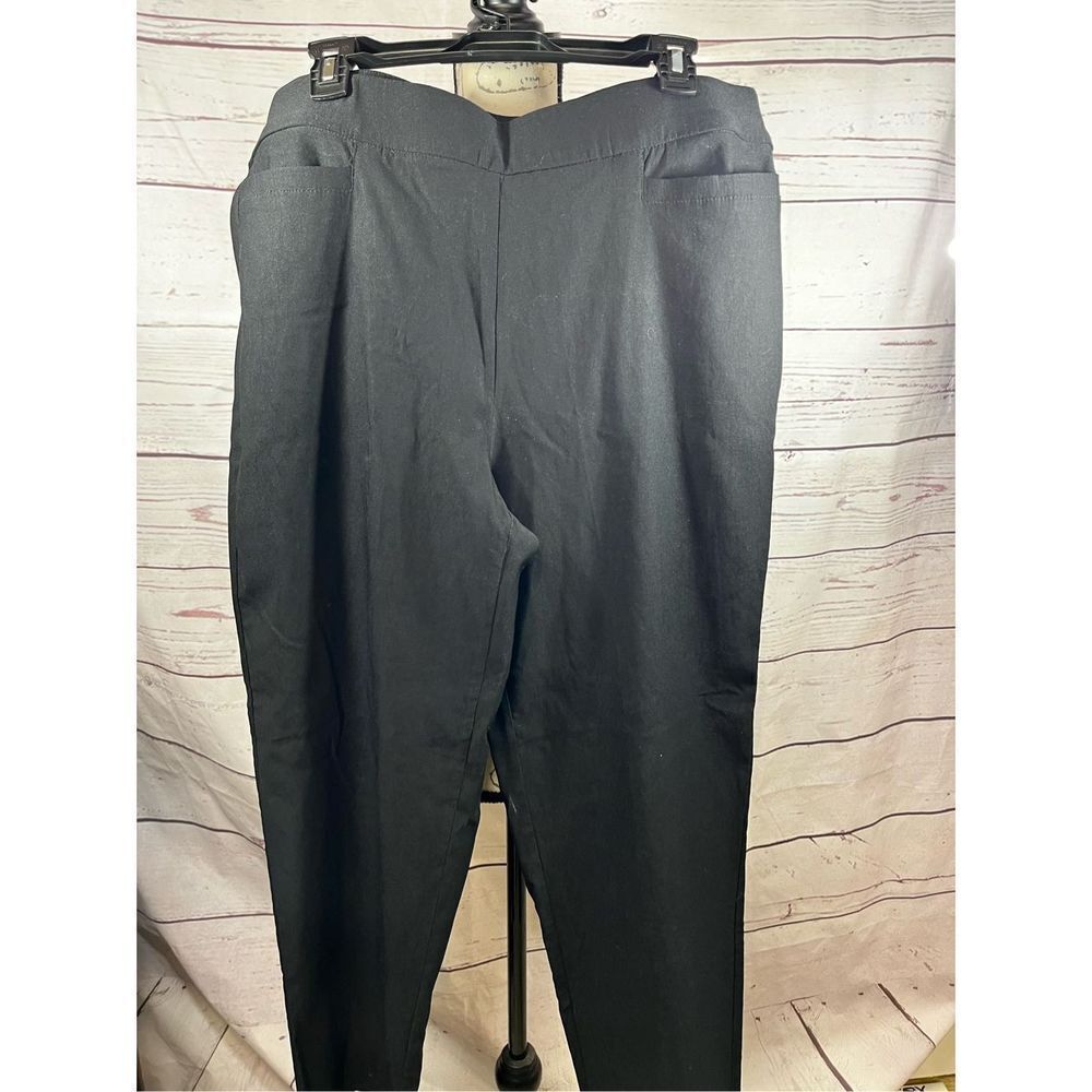 Alfred Dunner Black Rayon Blend Pull On Pants Size 14 Career‎ Casual